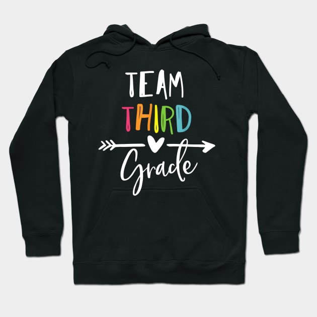 Team third grade t shirt 3rd heart teacher back to school Hoodie by JensAllison